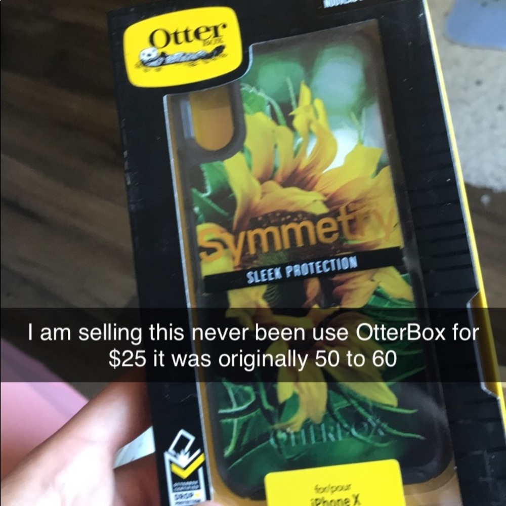 iPhone X phone case otter box sunflower